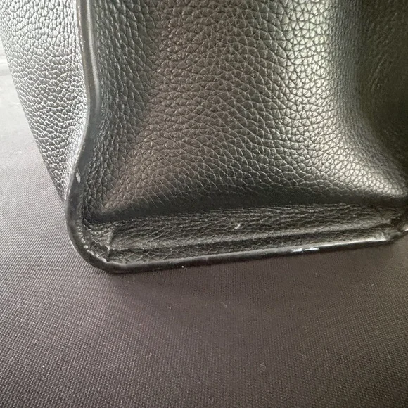 Tory Burch Black Pebbled Leather Tote